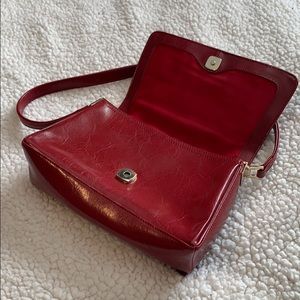 Liz Claiborne Red Purse with Gold Accents